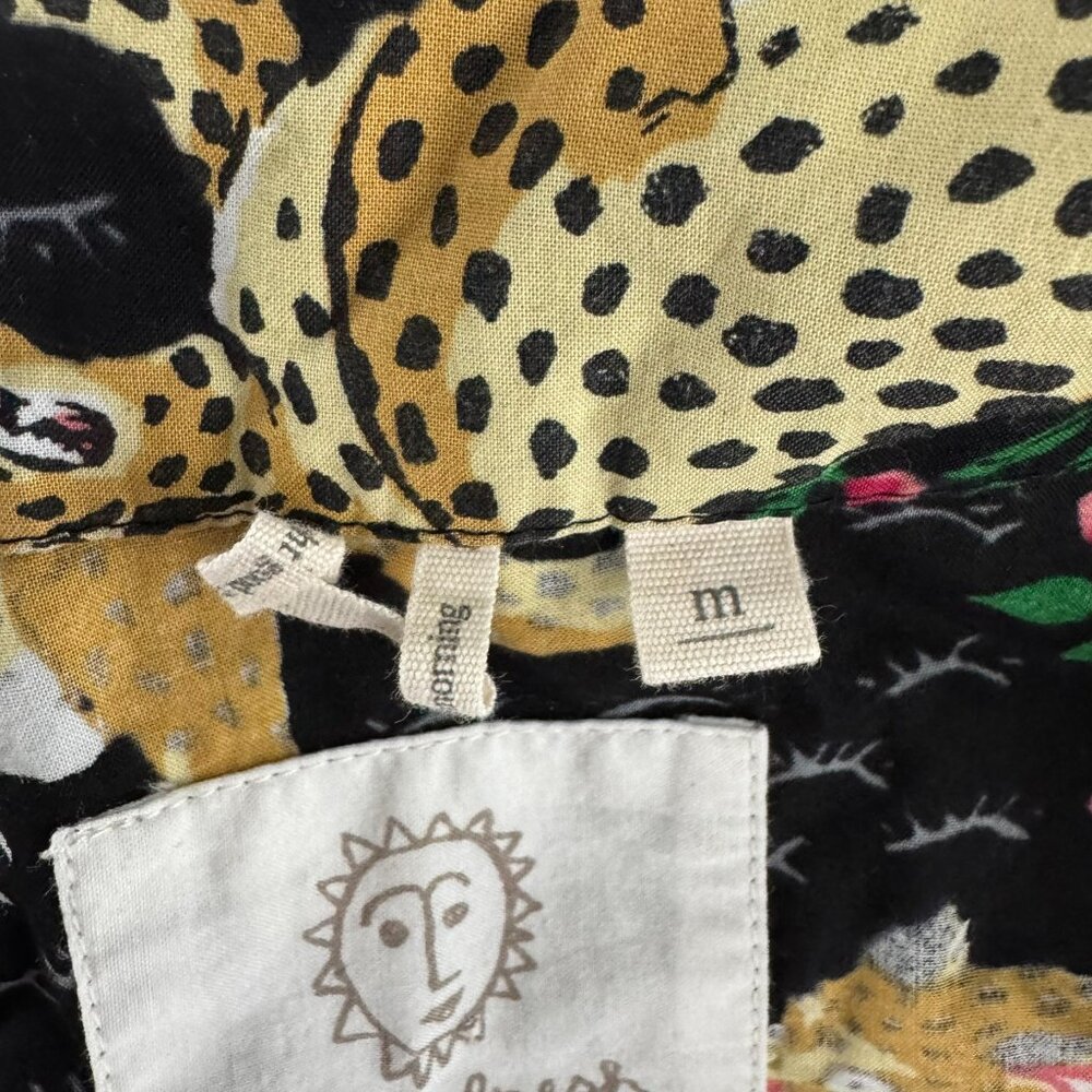 Printfresh Black Green Leopard Print Sleepshirt - Picture 7 of 9